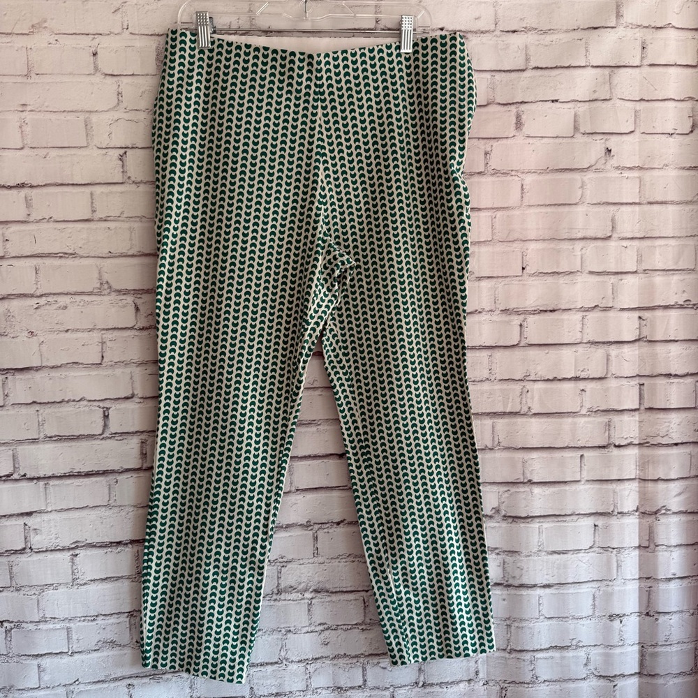 A New Day Green and Cream Moon Patterned Pants